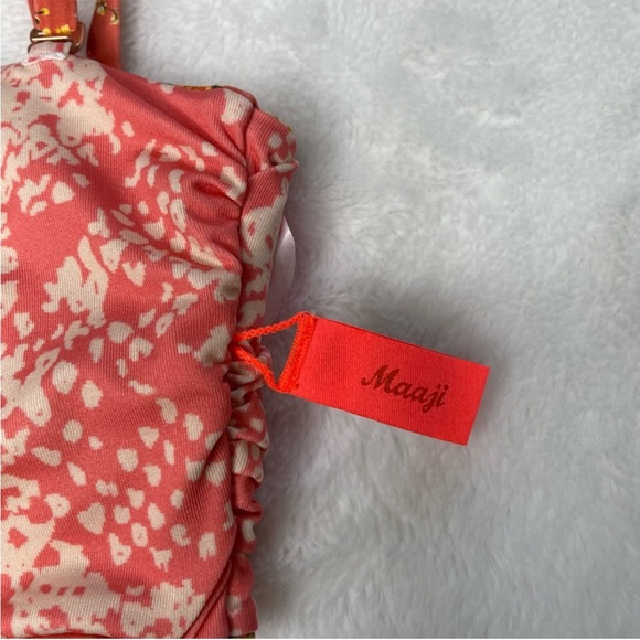 Maaji Ditsy Garden Flicker Splendour Bikini Top Reversible Strapless Bandeau M - Picture 12 of 13